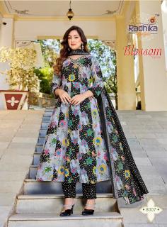Radhika lifestyle blossom vol 8 textiles wholesale kurtis